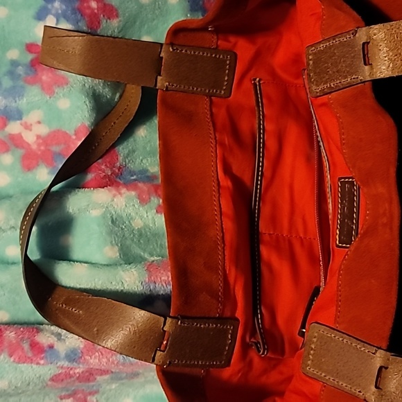 Dooney and Bourke Red Suede Bag - Picture 13 of 17